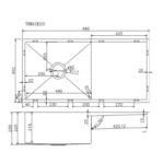 960*450*230mm Stainless Steel Copper PVD Coating Single Bowl with Drain Board Kitchen Sink