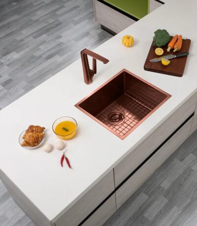 510x450x230mm Copper Stainless Steel PVD Single Bowl Kitchen Sink