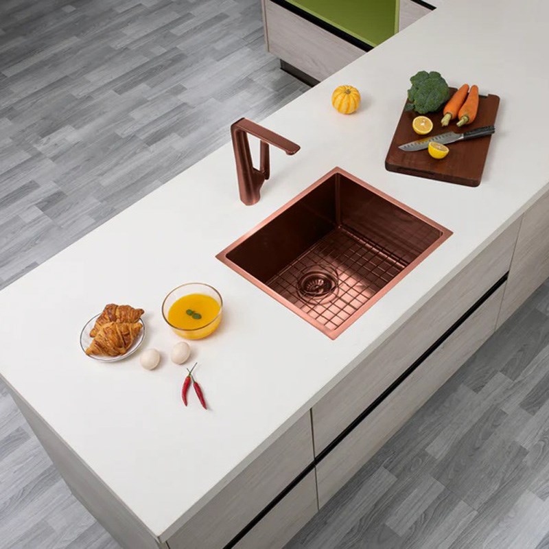 510x450x230mm Copper Stainless Steel PVD Single Bowl Kitchen Sink 1 510x450x230mm Copper Stainless Steel PVD Single Bowl Kitchen Sink