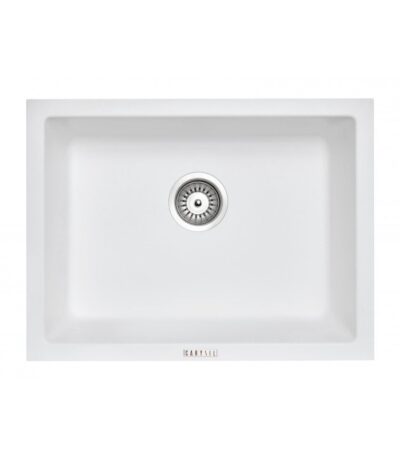 610x457mm White Carysil Granite Single Bowl Kitchen Sink