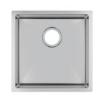 440x440x205mm Chrome Stainless Steel Single Bowl Kitchen Sink