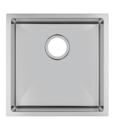 440x440x205mm Chrome Stainless Steel Single Bowl Kitchen Sink