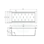 440x190x130mm Gunmetal Stainless Kitchen Sink Colander