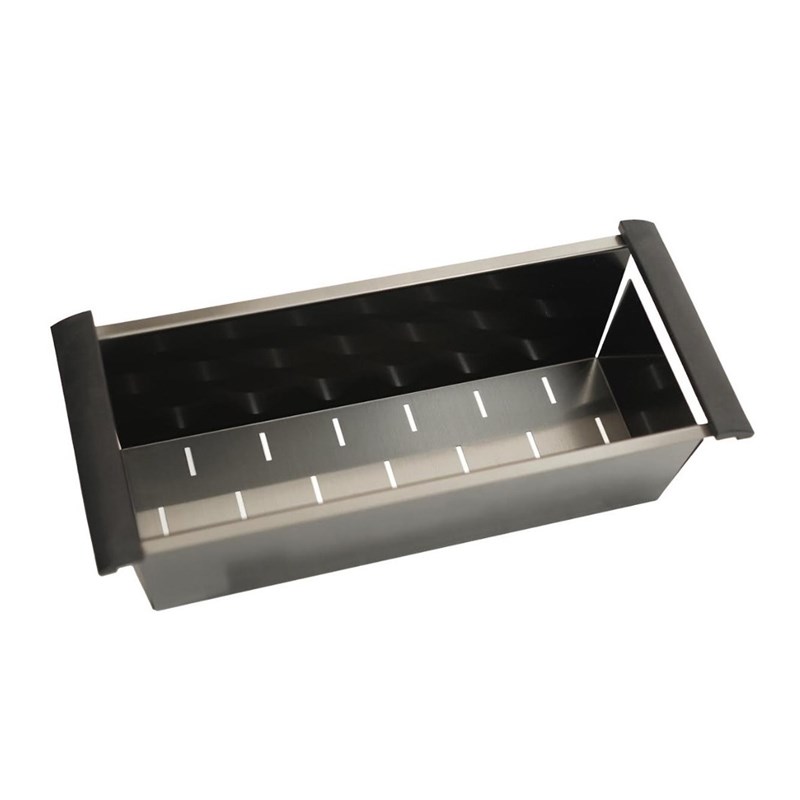 450x190x130mm Gunmetal Stainless Kitchen Sink Colander 1 450x190x130mm Gunmetal Stainless Kitchen Sink Colander