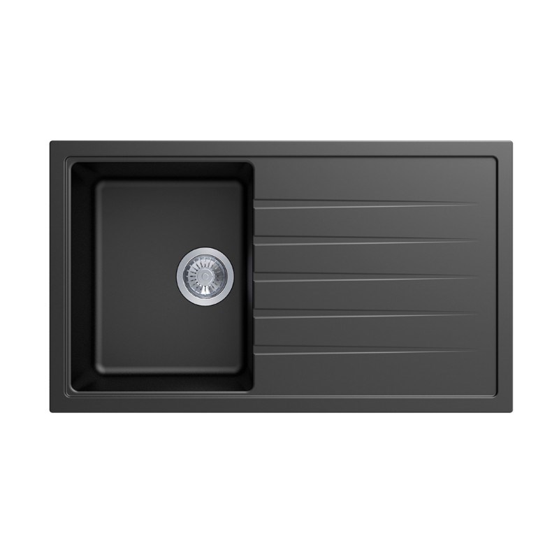 860x500mm Black Carysil Granite Single Bowl Kitchen Sink 1 860x500mm Black Carysil Granite Single Bowl Kitchen Sink