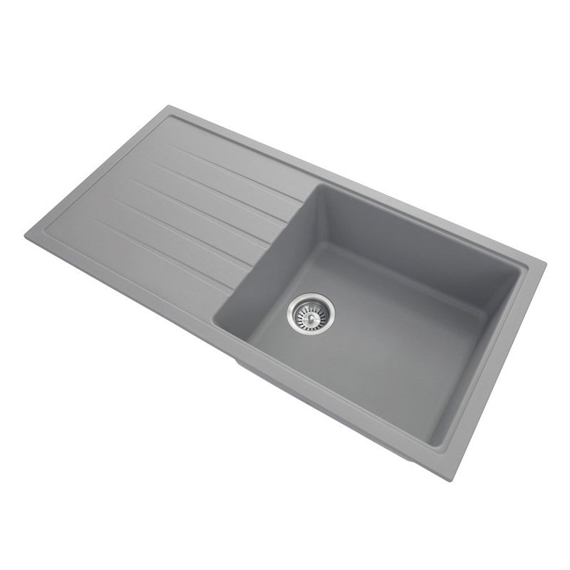 1000x500mm Concrete Grey Carysil Granite Single Bowl Kitchen Sink 1 1000x500mm Concrete Grey Carysil Granite Single Bowl Kitchen Sink