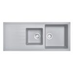 1160x500mm Concrete Grey Carysil Granite 1 & 1/2 Bowl Kitchen Sink
