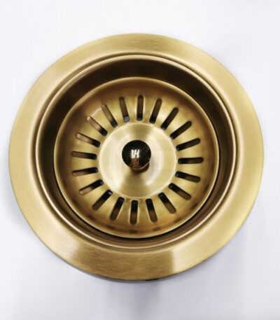 Brushed Brass Kitchen Sink Waste No Overflow
