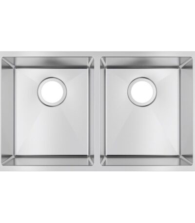 740x440x200mm Chrome Stainless Steel Double Bowl Kitchen Sink