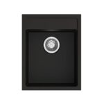 Black Carysil Waltz 400 Grainte Single Bowl Stone Kitchen Sink 400*500*200mm