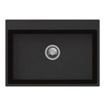 Black Carysil Waltz 680 Granite Single Bowl Stone Kitchen Sink 680*500*220mm