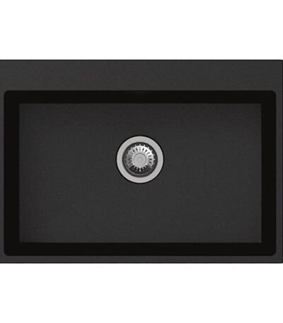 Black Carysil Waltz 680 Granite Single Bowl Stone Kitchen Sink 680*500*220mm