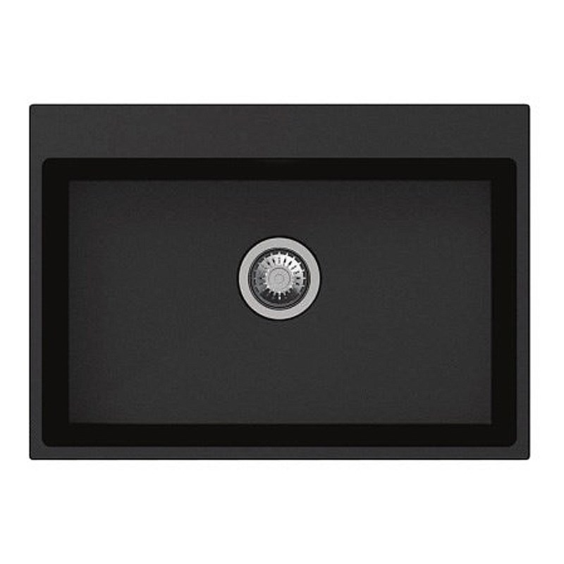 Black Carysil Waltz 680 Granite Single Bowl Stone Kitchen Sink 680*500*220mm 1 Black Carysil Waltz 680 Granite Single Bowl Stone Kitchen Sink 680*500*220mm
