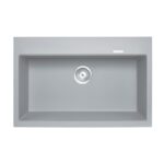 780x510x220mm Concrete Grey Carysil Granite Single Bowl Kitchen Sink
