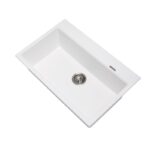 780x510x220mm White Carysil Granite Single Bowl Kitchen Sink