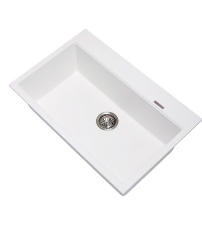 780x510x220mm White Carysil Granite Single Bowl Kitchen Sink