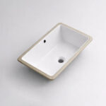530*340*180mm Matte White Under Counter Basin(32mm Overflow)