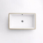 530*340*180mm Matte White Under Counter Basin(32mm Overflow)