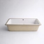 530*340*180mm Matte White Under Counter Basin(32mm Overflow)
