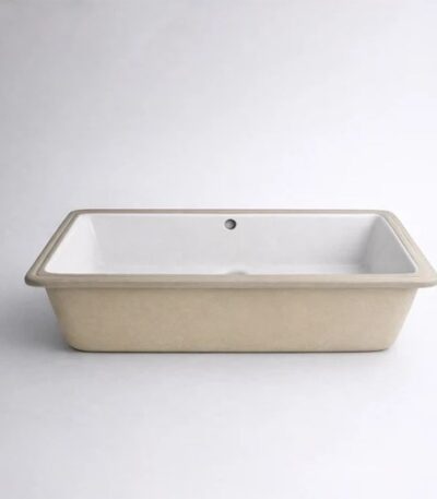 530*340*180mm Matte White Under Counter Basin(32mm Overflow)