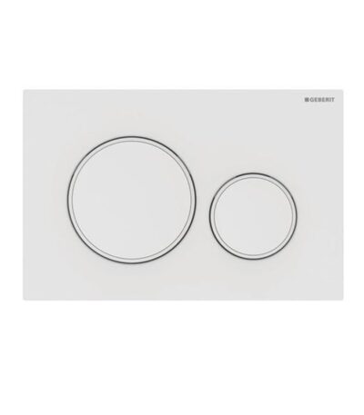 Sigma20 Matte White with White Trim ABS Dual Flush/Access Plate(Round Button)