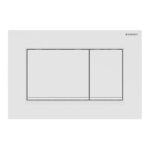 Sigma30 White with White Trim ABS Dual Flush/Access Plate(Square Button)