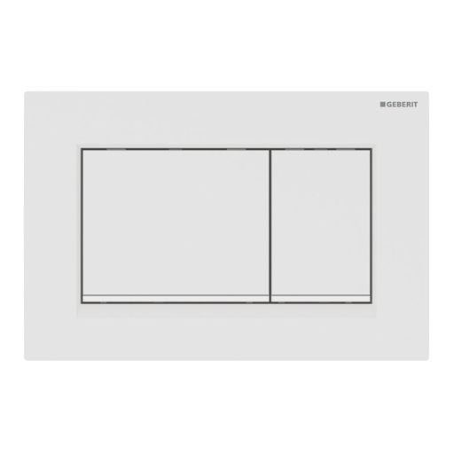 Sigma30 White with White Trim ABS Dual Flush/Access Plate(Square Button) 1 Sigma30 White with White Trim ABS Dual Flush/Access Plate(Square Button)