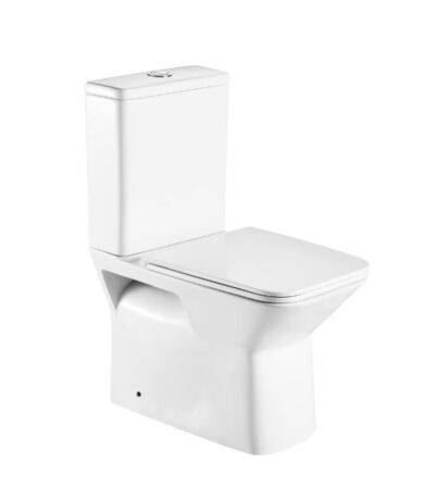 ARIA 620*350*800mm Gloss White Rimless Flushing Back to Wall Two-piece Toilet Suite(Bottom Inlet)