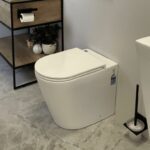 BERLIN99 580*360*430mm Gloss White Quiet Flushing Wall Faced Floor Pan