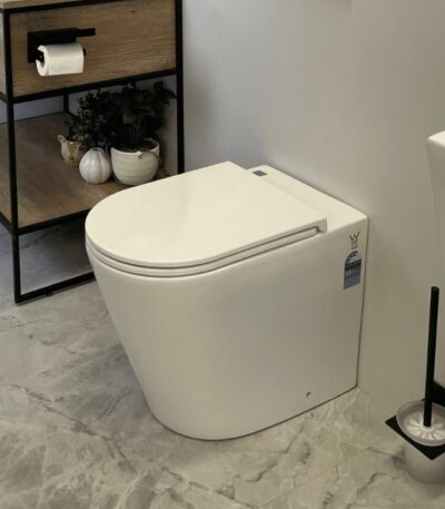 BERLIN99 580*360*430mm Gloss White Quiet Flushing Wall Faced Floor Pan