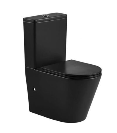 Berlin 670*360*850mm Matt Black Back-to-Wall Toilet Suite