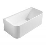 BULLION Series 1700*800*580mm Gloss White Back to Wall Acrylic Bathtub
