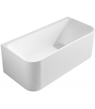BULLION Series 1500*750*580mm Gloss White Back to Wall Acrylic Bathtub