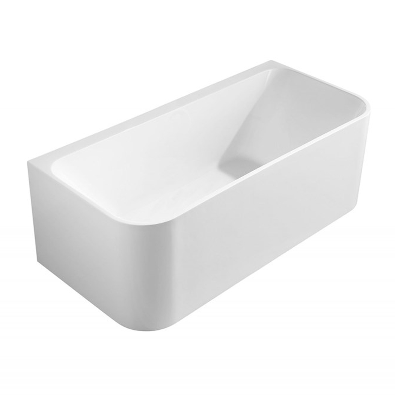 BULLION Series 1700*800*580mm Gloss White Back to Wall Acrylic Bathtub