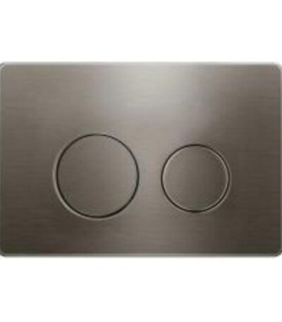 R & T Gun Metal Grey ABS Push Plate(Round Button)