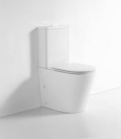 LONDON 620*370*820mm Gloss White Rimless Flushing Back to Wall Two-piece Toilet Suite