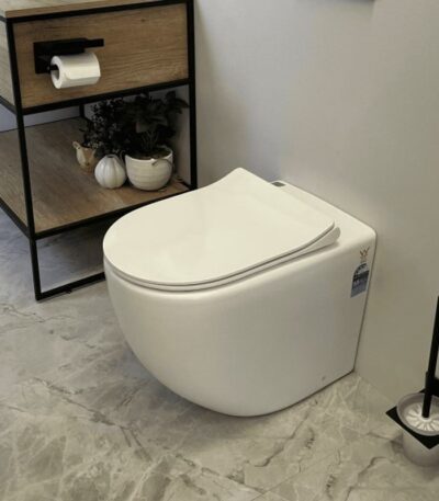 NORTON99 570*360*410mm Gloss White Quiet Flushing Wall Faced Floor Pan