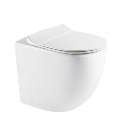 RAUL99 570*360*410mm Gloss White Rimless Flushing Wall Faced Floor Pan