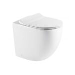 RAUL99 570*360*410mm Gloss White Rimless Flushing Wall Faced Floor Pan