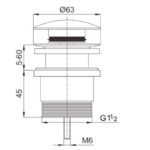Brushed Nickel Pop Up Waste Universal