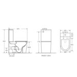 VERA 670*360*850mm Gloss White Tornado Flushing Back to Wall Two-piece Toilet Suite
