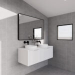Vienna 1200mm Matt White Wall Hung Fluted Vanity (Double Bowls)