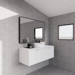 Vienna 1200mm Matt White Wall Hung Fluted Vanity (Single Bowl)