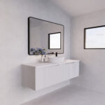 Vienna 1500mm Matt White Wall Hung Fluted Vanity (Single Bowl)