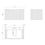 Vienna 750mm America Oak Wall Hung Vanity