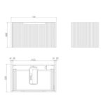 Vienna 750mm Matt White Wall Hung Vanity
