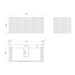 Vienna 900mm Matt White Wall Hung Vanity
