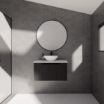 Vienna 750mm Matt Black Wall Hung Vanity