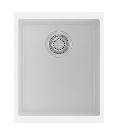370x460x220mm White Carysil Granite Single Bowl Kitchen Sink