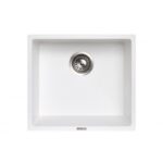 457x406mm White Carysil Granite Single Bowl Kitchen Sink